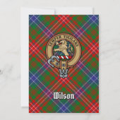Invitation Clan Wilson Crest sur Tartan moderne (Dos)