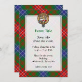 Invitation Clan Wilson Crest sur Tartan moderne (Devant / Derrière)
