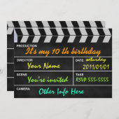 Invitation clap cinéma (Devant / Derrière)