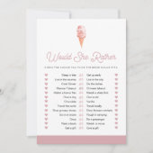 Invitation CLARA Retro Glace Would She Rather Jeu de Mariage (Devant)