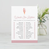 Invitation CLARA Retro Glace Would She Rather Jeu de Mariage (Debout devant)