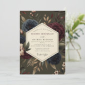 Invitation Claret Indigo Rembrandt Wedding (Debout devant)