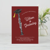 Invitation Clarinet Musicien Graduation Party Musique (Debout devant)