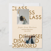 Invitation Class Dismissed 2026 Photo Minimal Graduation  (Devant)