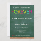 Invitation Class Dismissed Forever Teacher Retirement Party (Devant)