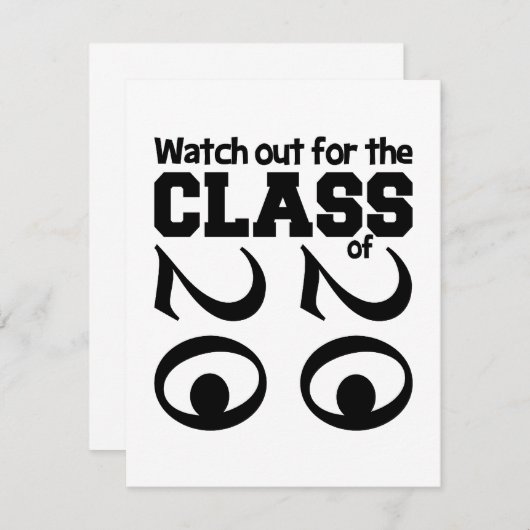 Invitation CLASS OF 2020 invitation, personnalisable (Devant / Derrière)