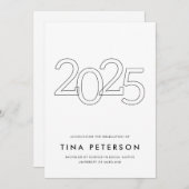 Invitation Class of 2025 Simple Graduation Announcement (Devant / Derrière)