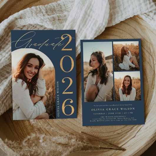 Invitation Class of 2026 Arch Photo Graduation Party