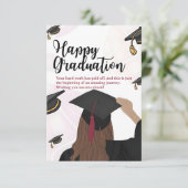Invitation Class of 2026 Female Graduate Congratulations Card (Debout devant)