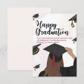 Invitation Class of 2026 Female Graduate Congratulations Card (Devant / Derrière)