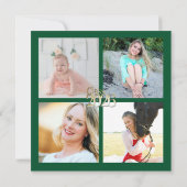 Invitation Class of 2026 Gold Grad Green with Photo (Dos)