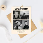 Invitation CLass of  2026 Grad Party  Graduation black white