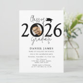 Invitation Class Of 2026 Graduate | Photo Graduation Party (Debout devant)