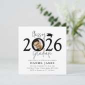 Invitation Class Of 2026 Graduate | Photo Graduation Party (Debout devant)