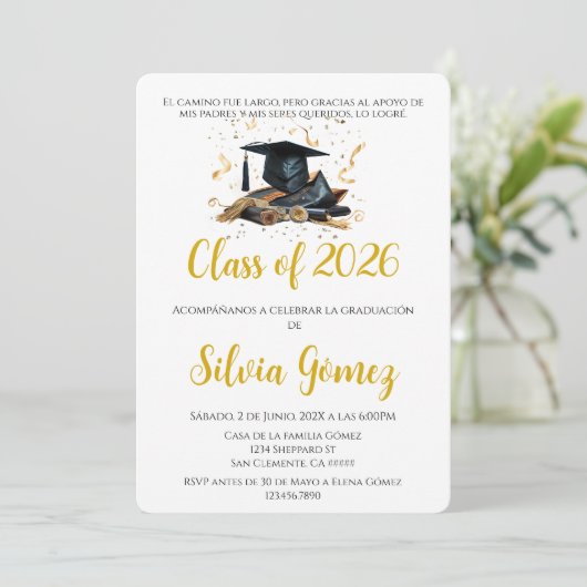 Invitation Class of 2026 graduation (Debout devant)