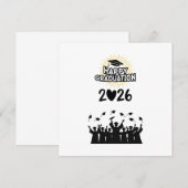 Invitation Class of 2026 Happy Graduation - Minimalist  (Devant / Derrière)