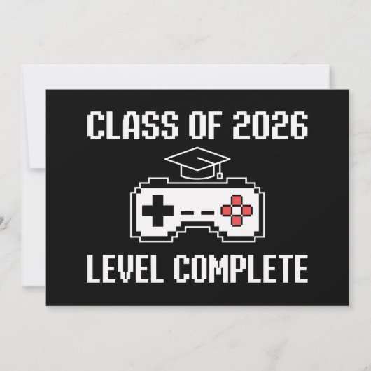 Invitation Class Of 2026 Level Complete Gaming Graduation (Devant)