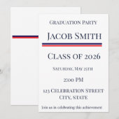 Invitation Class of 2026 Patriotic Graduation Invite (Devant / Derrière)