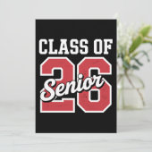 Invitation Class Of 2026 Senior Red Graduation 26 Graduate (Debout devant)