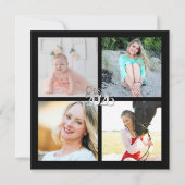 Invitation Class of 2026 Silver Grad Blue with Photo (Dos)