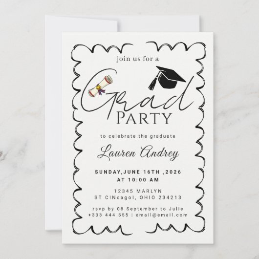 Invitation Class of 2027 Graduation Party Invite (Devant)