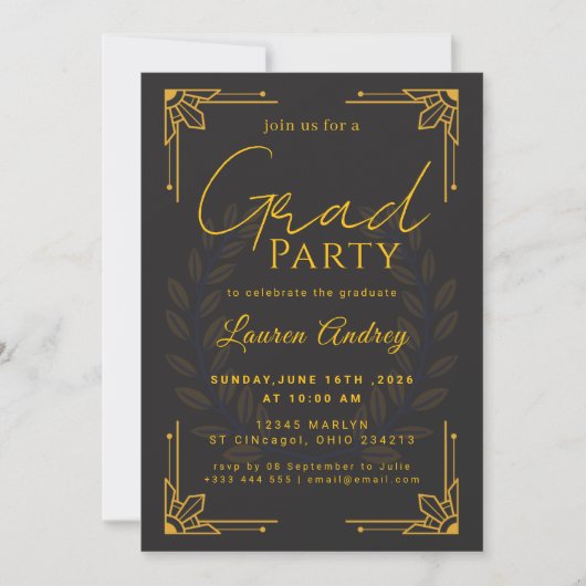 Invitation Class of 2027 Graduation Party Invite (Devant)