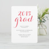 Invitation Classe 2015 Photo Graduation High School Script (Debout devant)