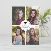 Invitation Classe accomplie, annonces d'obtention du diplôme (Debout devant)