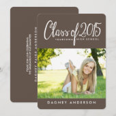 Invitation Classe amusante de 2015 Photo Graduation Party Inv (Devant / Derrière)