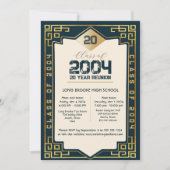 Invitation Classe Art Déco élégant de 2004 20 ans HS Réunion (Devant)