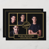 Invitation Classe Black Gold High School 2024 (Devant / Derrière)