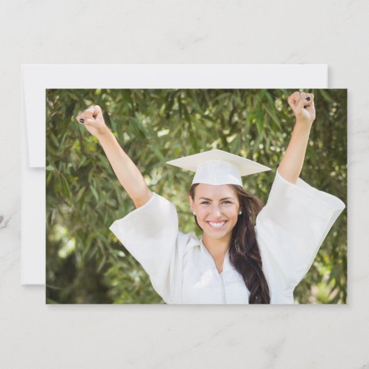 Invitation Classe Bleue de 2025 Photo Modern Graduation Party (Dos)