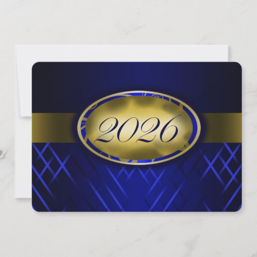 Invitation Classe Bleue et Or 2026 (Devant)