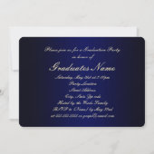 Invitation Classe bleue et or de 2025 Party (Dos)