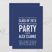 INVITATION CLASSE BLEUE SIMPLE DE L'INVITATION AU PARTI 2013 (Devant / Derrière)