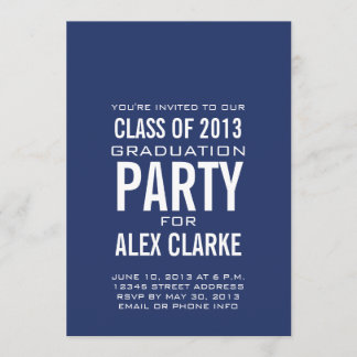 INVITATION CLASSE BLEUE SIMPLE DE L'INVITATION AU PARTI 2013