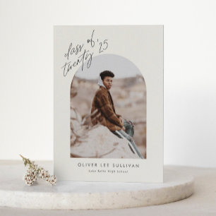 Invitation Classe Boho de 2024 Arch Photo Graduation