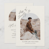 Invitation Classe Boho de 2025 Arch Photo Graduation (Devant / Derrière)