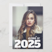 Invitation Classe Bold de 2024 Graduation Photo (Devant)
