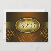 Invitation Classe Brown et Gold de 2025 Party (Devant)