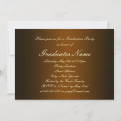 Invitation Classe Brown et Gold de 2025 Party (Dos)