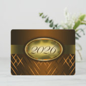 Invitation Classe Brown et Gold de 2026 (Debout devant)
