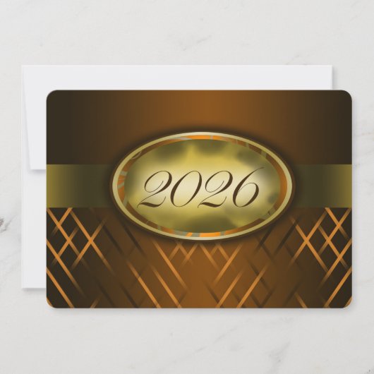 Invitation Classe Brown et Gold de 2026 (Devant)