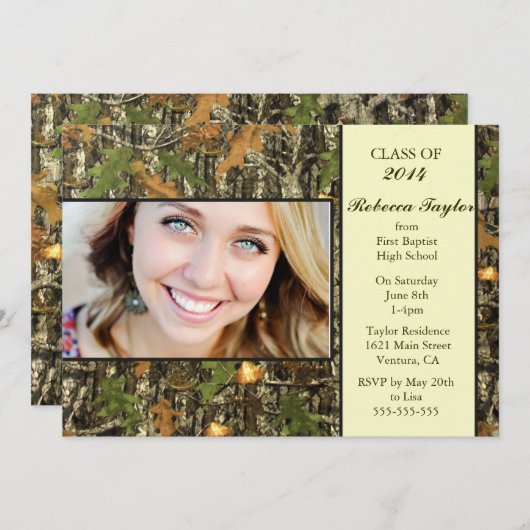 Invitation Classe Camo de 2014 (Devant / Derrière)