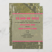 Invitation Classe Camo & Pink De L'Invitation De Diplôme 2012 (Devant / Derrière)