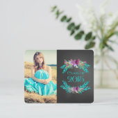 Invitation Classe Chalkboard de 2015 Graduation (Debout devant)