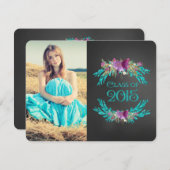 Invitation Classe Chalkboard de 2015 Graduation (Devant / Derrière)