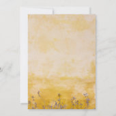 Invitation Classé chic jaune rustique poussiéreux Mariage Inv (Dos)