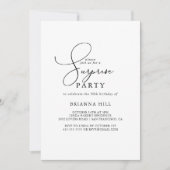 Invitation Classé Chic Minimaliste Surprise Party (Devant)