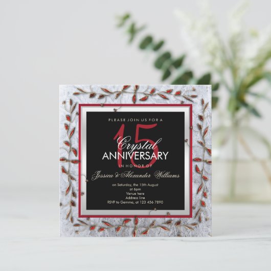 Invitation Classe Cristal & Pierres précieuses 15e Anniversai (Debout devant)